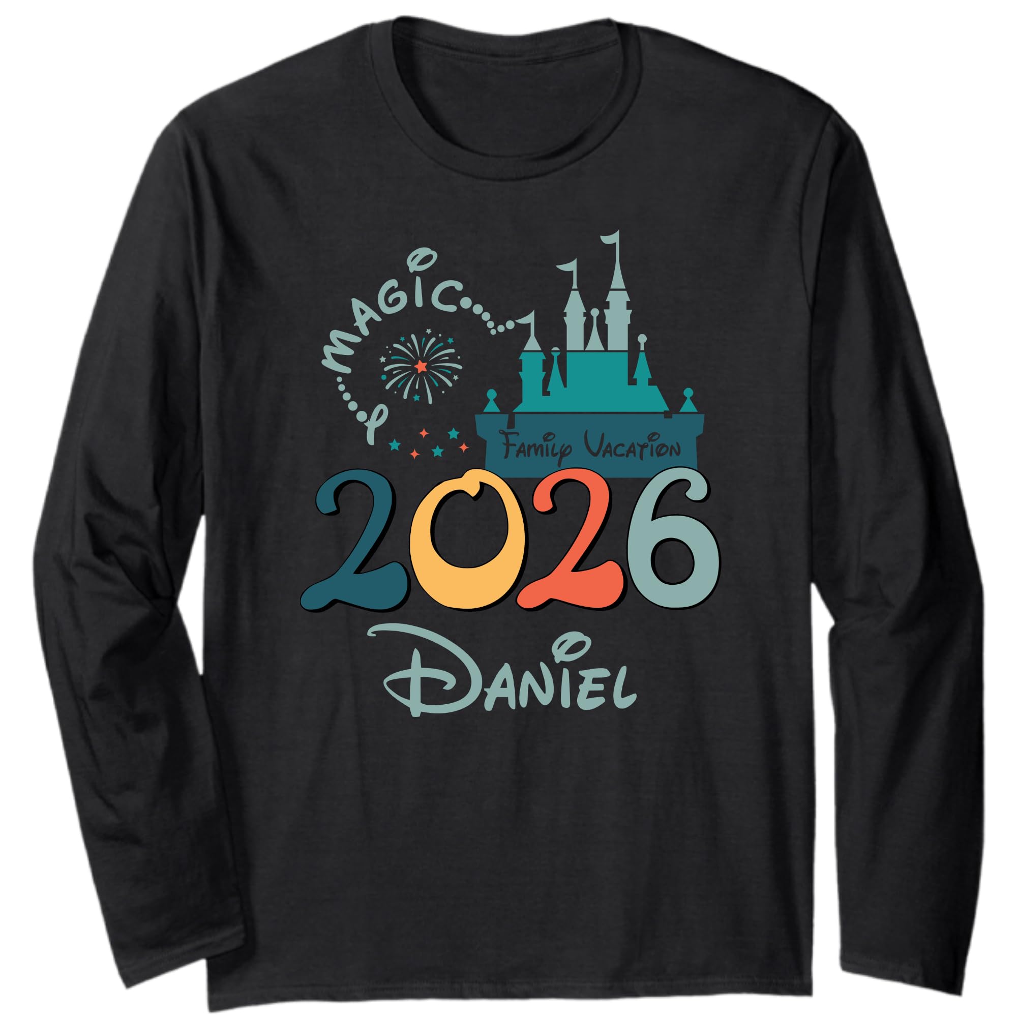 Custom 2026 Magic Family Vacation Matching T-Shirt, Personalized Magical Trip Shirts for Parents & Kids