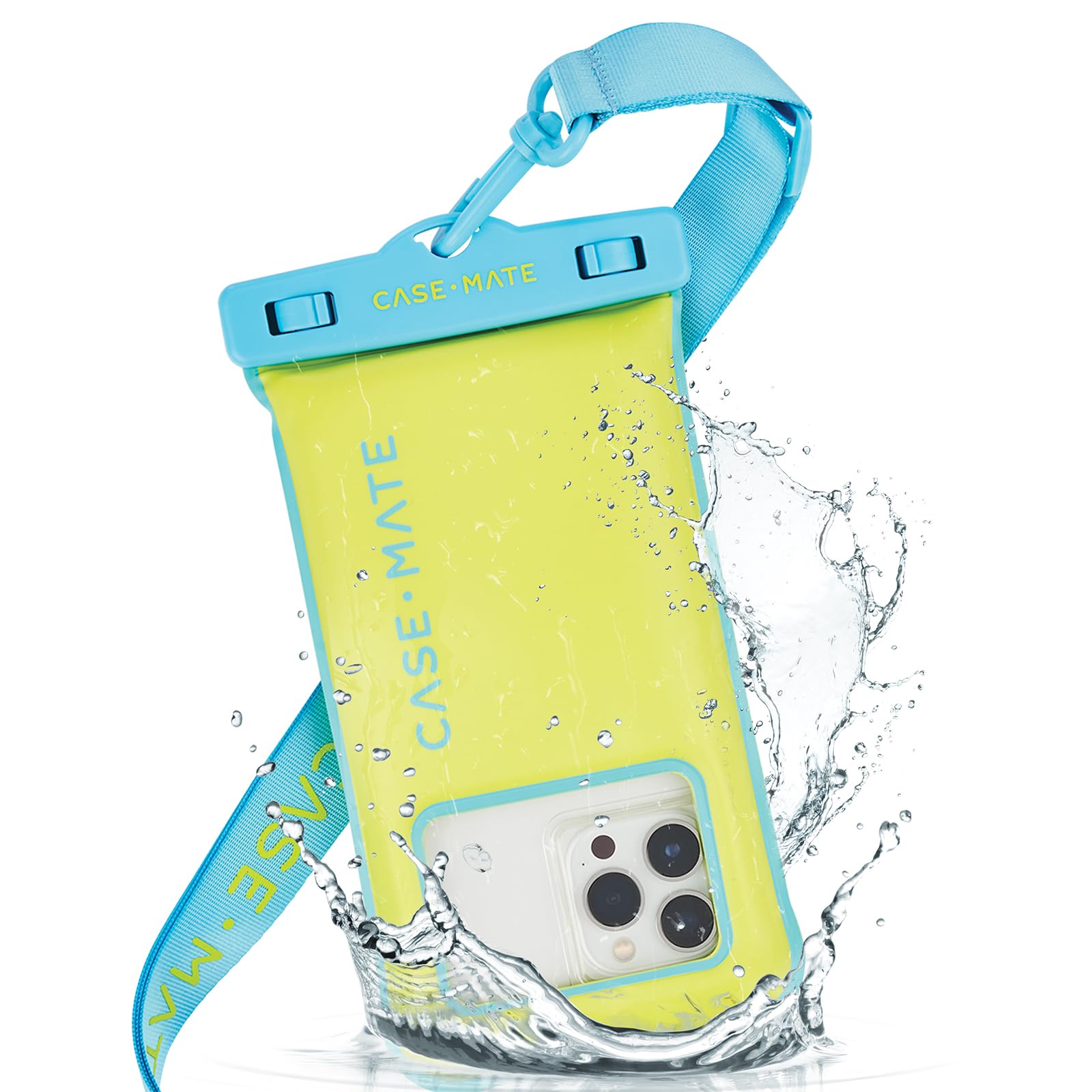Case-Mate IP68 Waterproof Phone Pouch - Floating Waterproof Phone Case w/Crossbody Lanyard - Beach Cruise Ship Travel Essentials - Compatible with All Devices - Touchscreen Friendly - Purple Paradise
