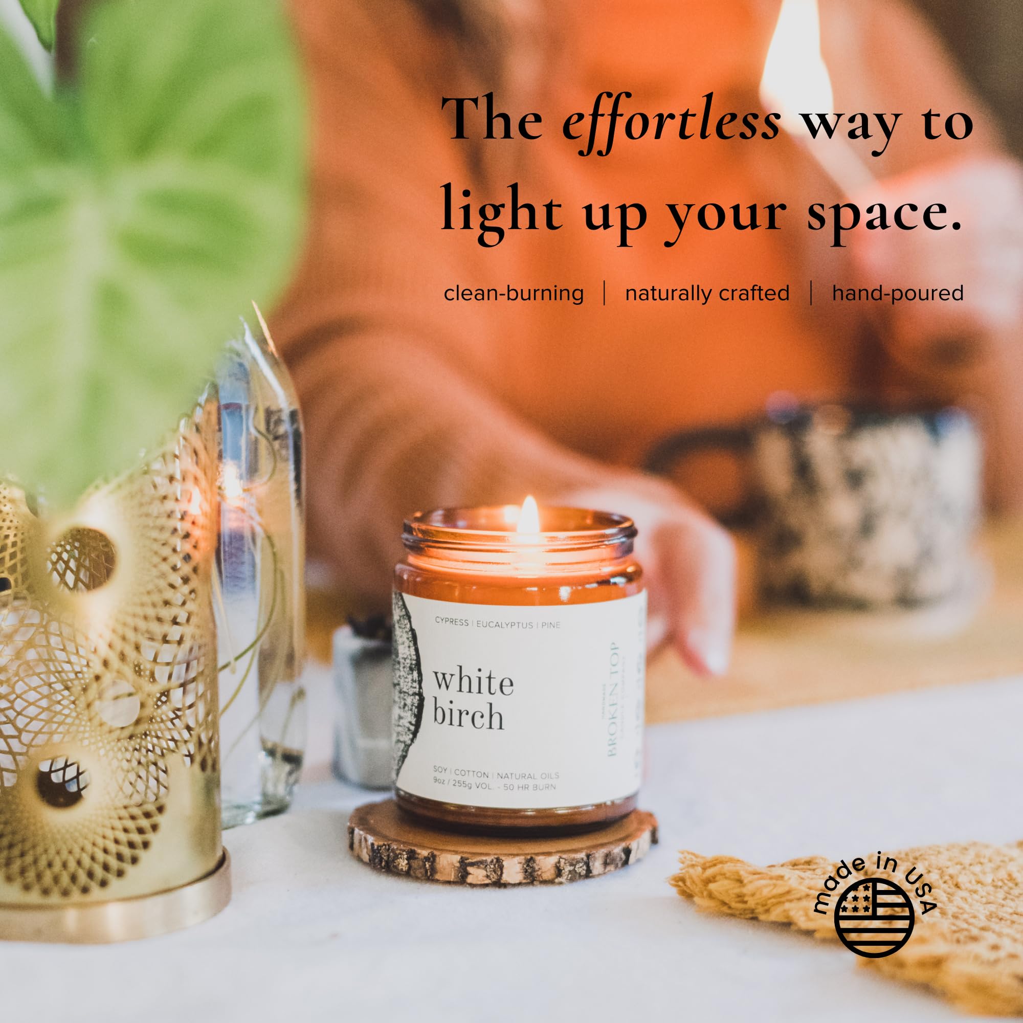 Broken Top Saguaro Cactus Pure Soy Candle | 9 oz. | Agave, Aloe & Moss. 50-Hour Burn Time. Natural Cotton Wick, Vegan, No Parabens, No Phthalates