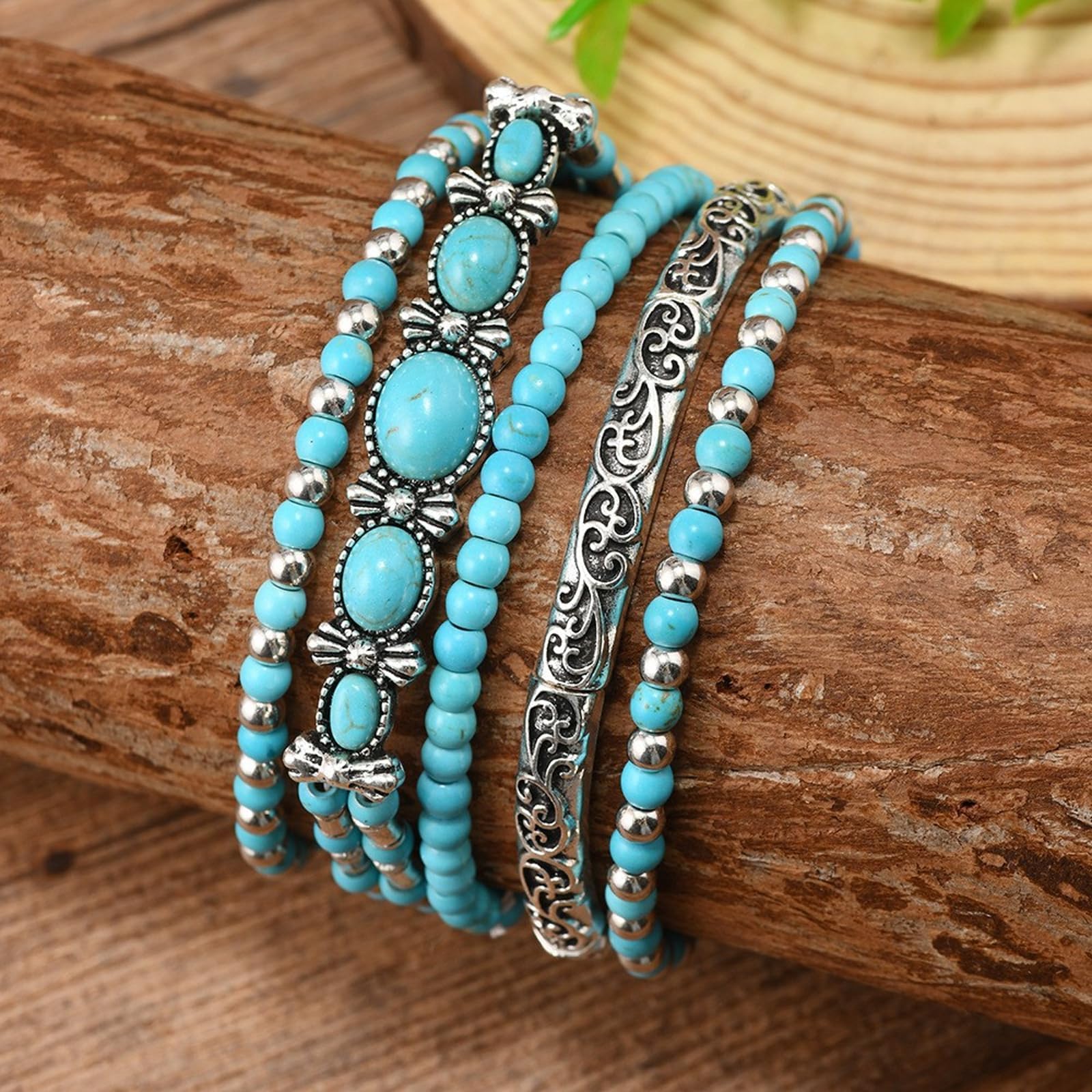 Navajo Pearls Jewelry Turquoise Western Bracelets Boho Native Jewelry Beaded Bracelet Stack for Summer Clothes Country Concert Outfits