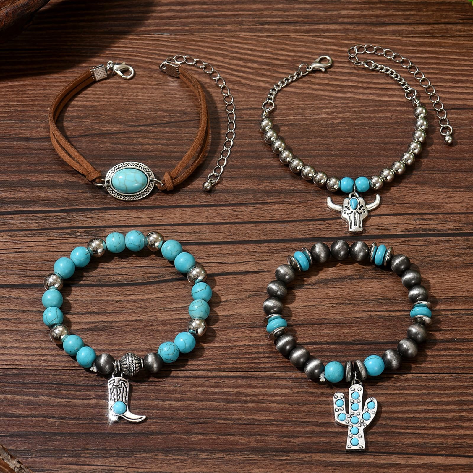Navajo Pearls Jewelry Turquoise Western Bracelets Boho Native Jewelry Beaded Bracelet Stack for Summer Clothes Country Concert Outfits