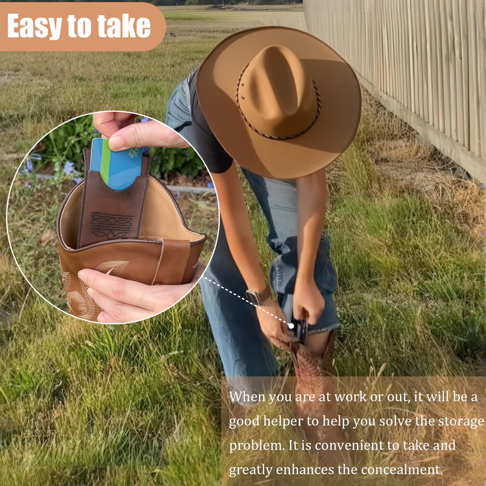 Boot Wallet for Women,Western Boot Wallet with Snap Strap,Leather Boot Wallet, Credit Card Holder(Pink)