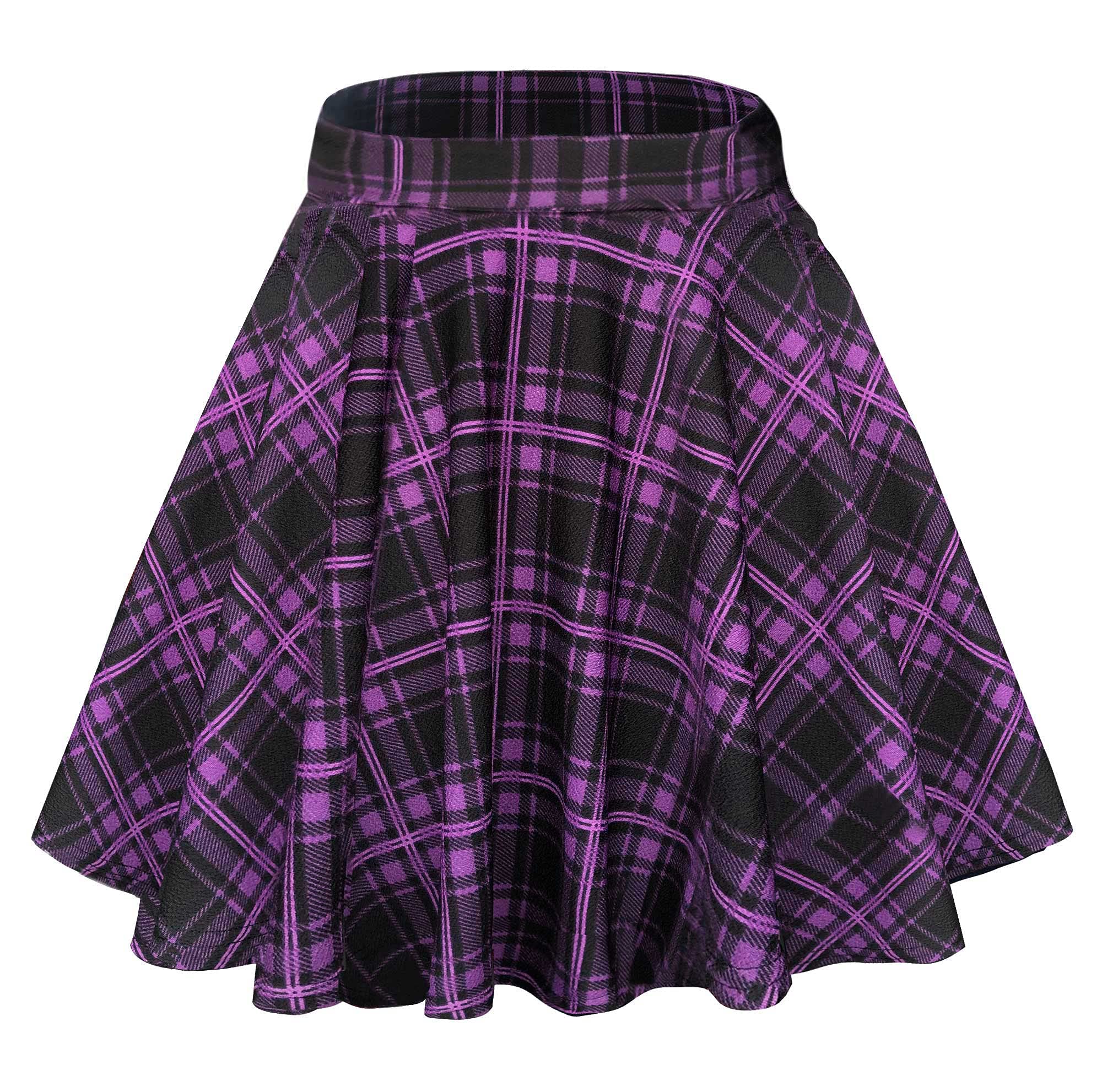Urban CoCo Women's Basic Versatile Stretchy Flared Casual Mini Skater Skirt