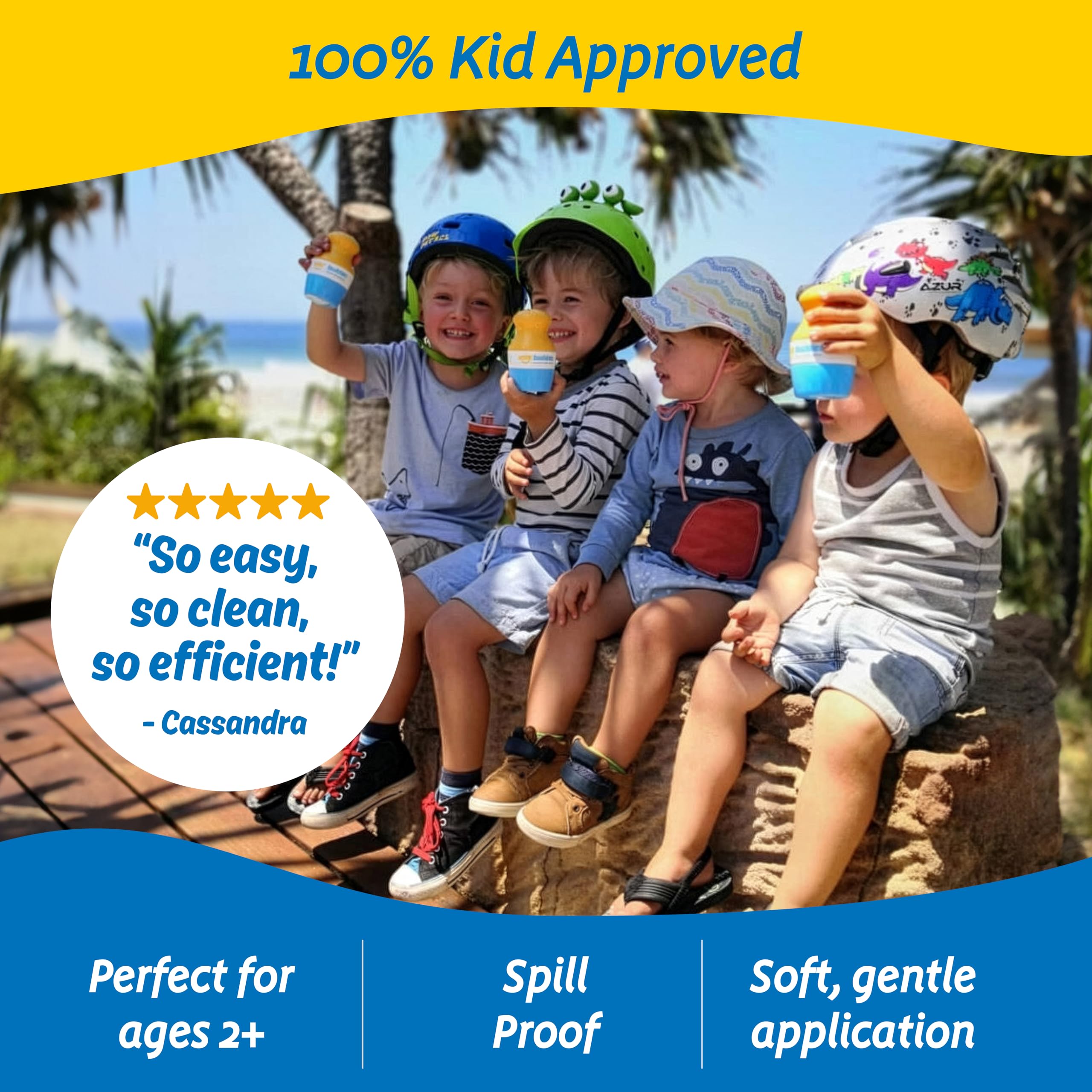 Solar Buddies Sunscreen Applicator – Full Blue & Pink Duo – BPA-Free Refillable Roll-on Sponge for Sunscreens & Lotions – For Kids, Adults & Families – 3.4Fl Oz – Perfect for Travel