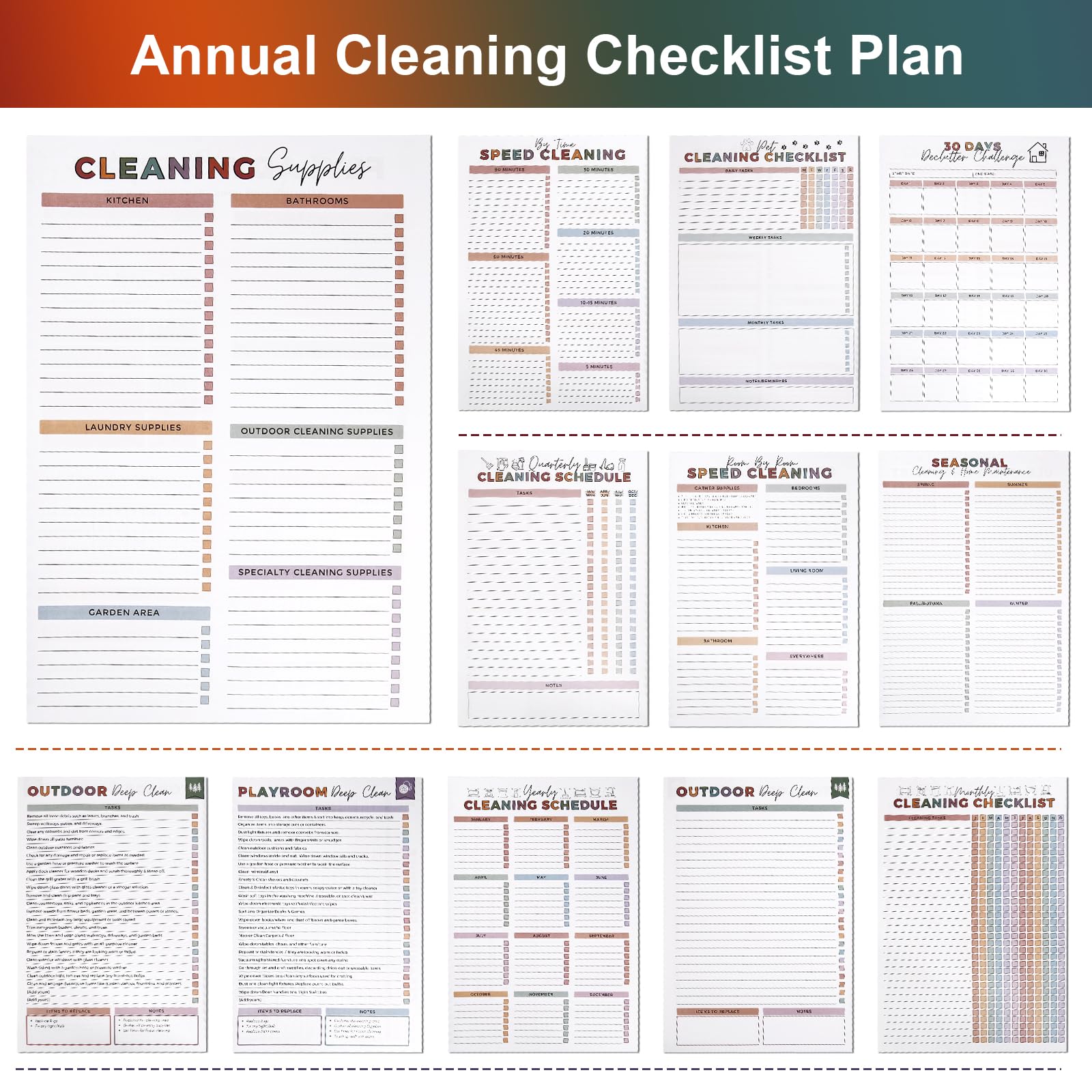 Adhd Cleaning Planner for Adults and Teens Adhd Cleaning and Organizing Planner Cleaning Schedule and Checklist Notebook List Daily Weekly Monthly for Home Chore Chart Adhd Daily Planner