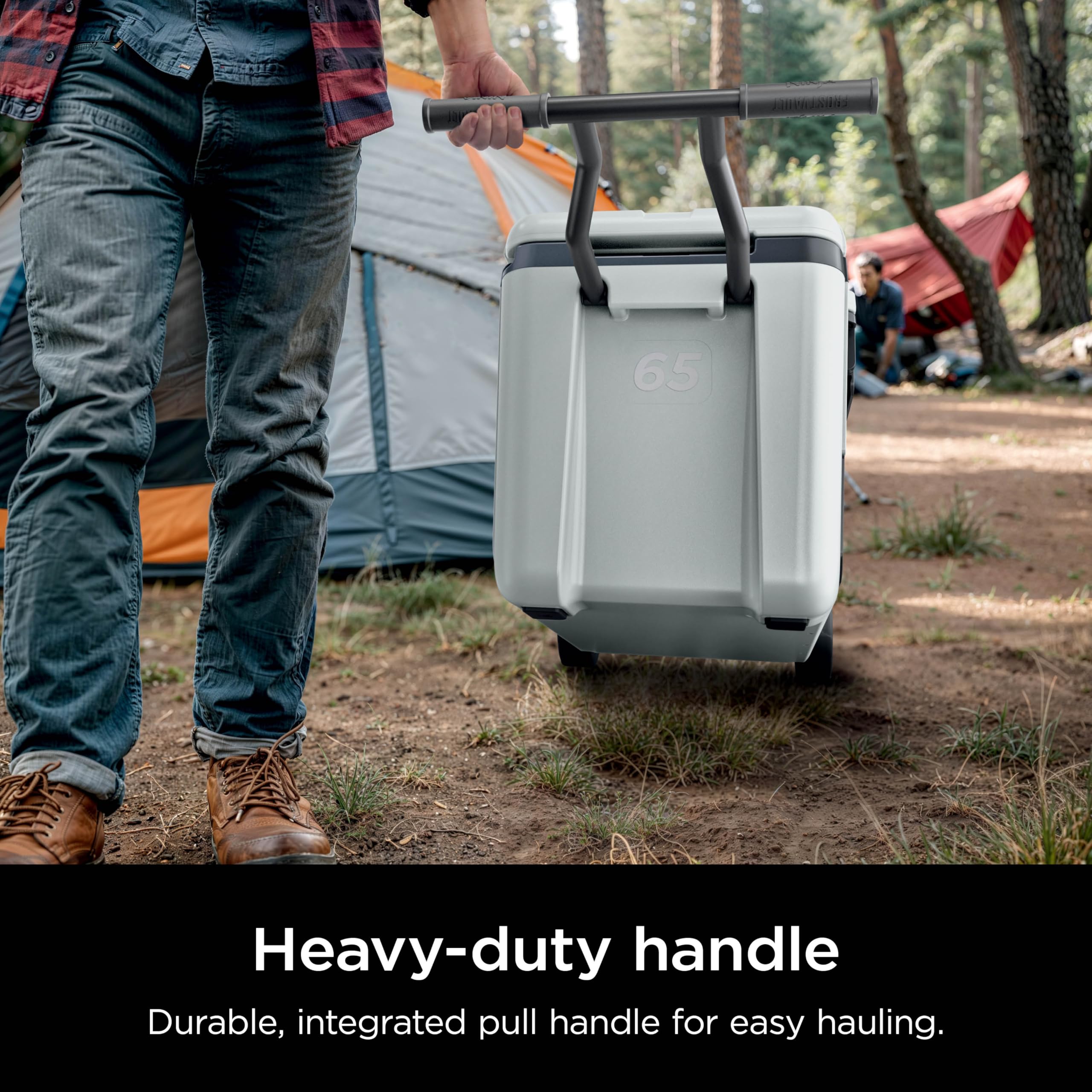 Ninja | Cooler | FrostVault 45QT Cooler with Wheels | Insulated with Temp Dry Storage Drawer | Keeps Ice Cold for Days | for the Beach, Camping, Picnics & More | Cloud White | FB245WH
