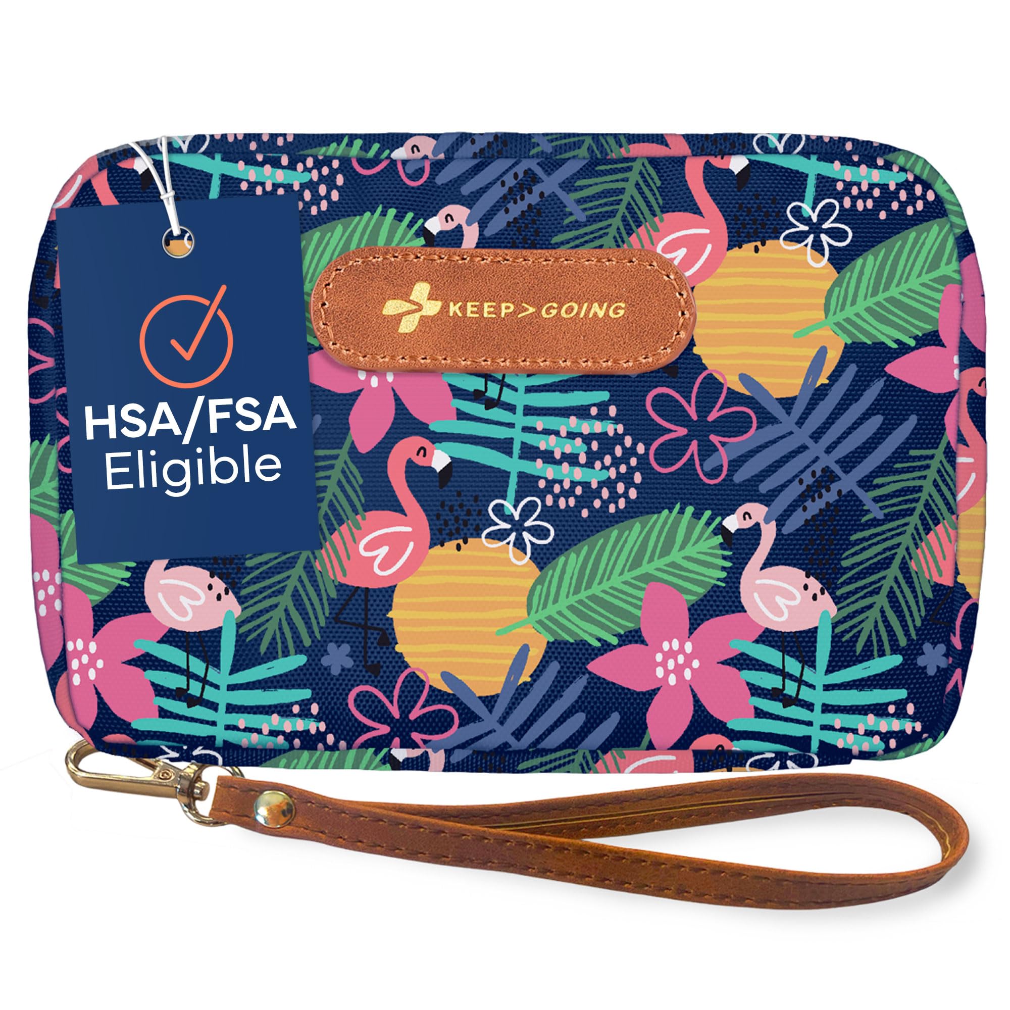 Keep Going Travel First Aid Kit for Kids – 130 Pc.for Purse, Diaper Bag, Backpack, & Suitcase, with Latex-Free Bandages – 7 x 5 x 2 in. Travel First Aid Kit TSA-Approved
