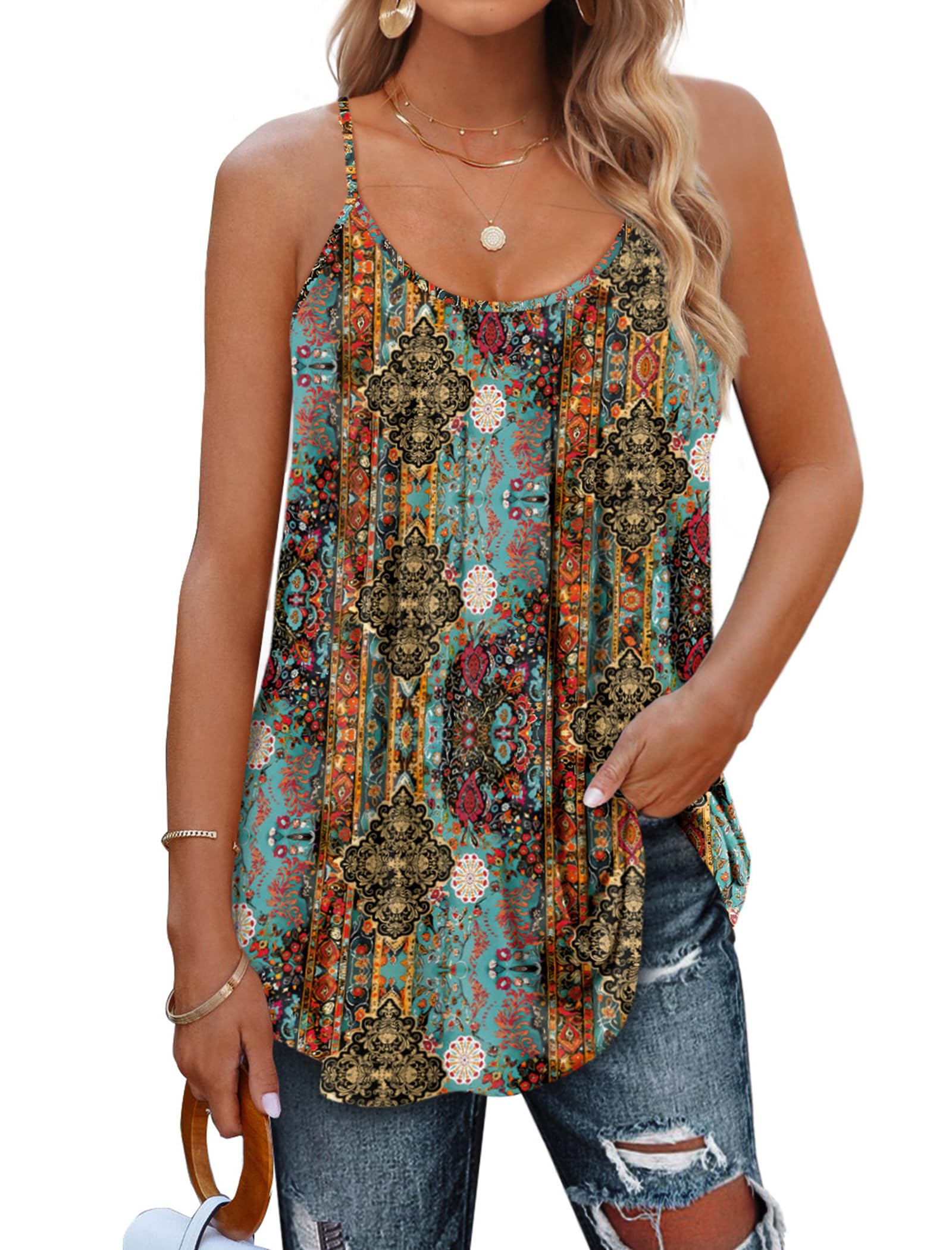 Geifa Summer Tank Tops for Women Vacation Outfits 2025 Fashion Trendy Clothes