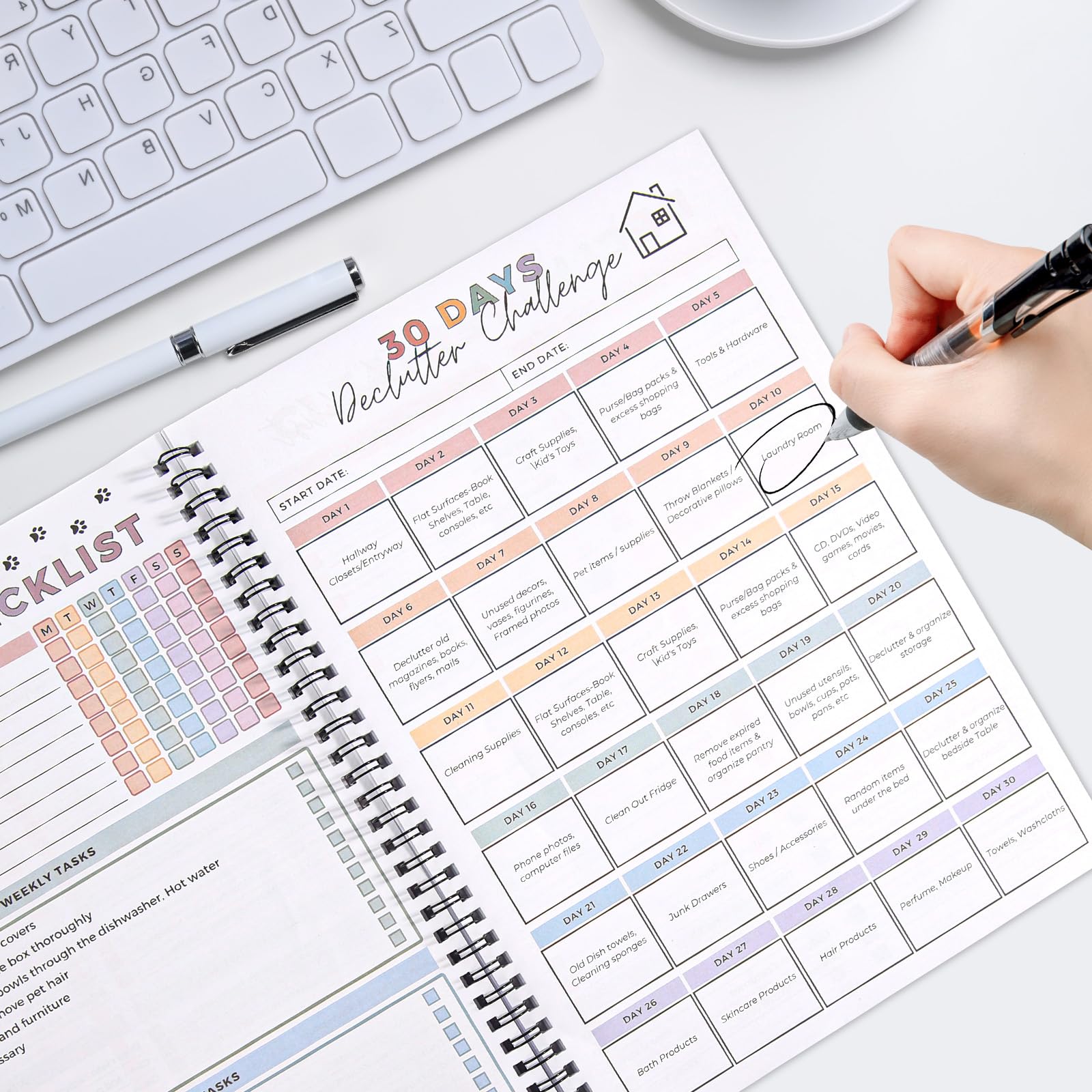 Adhd Cleaning Planner for Adults and Teens Adhd Cleaning and Organizing Planner Cleaning Schedule and Checklist Notebook List Daily Weekly Monthly for Home Chore Chart Adhd Daily Planner