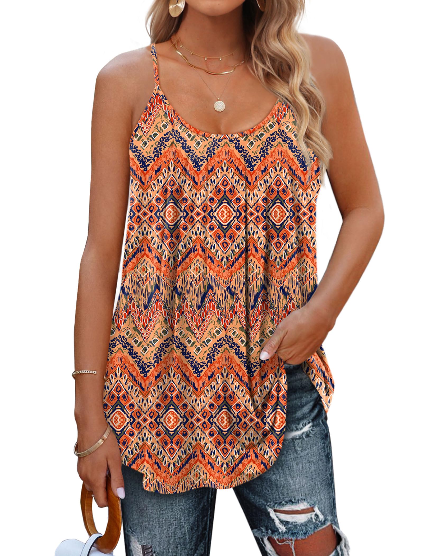 Geifa Summer Tank Tops for Women Vacation Outfits 2025 Fashion Trendy Clothes