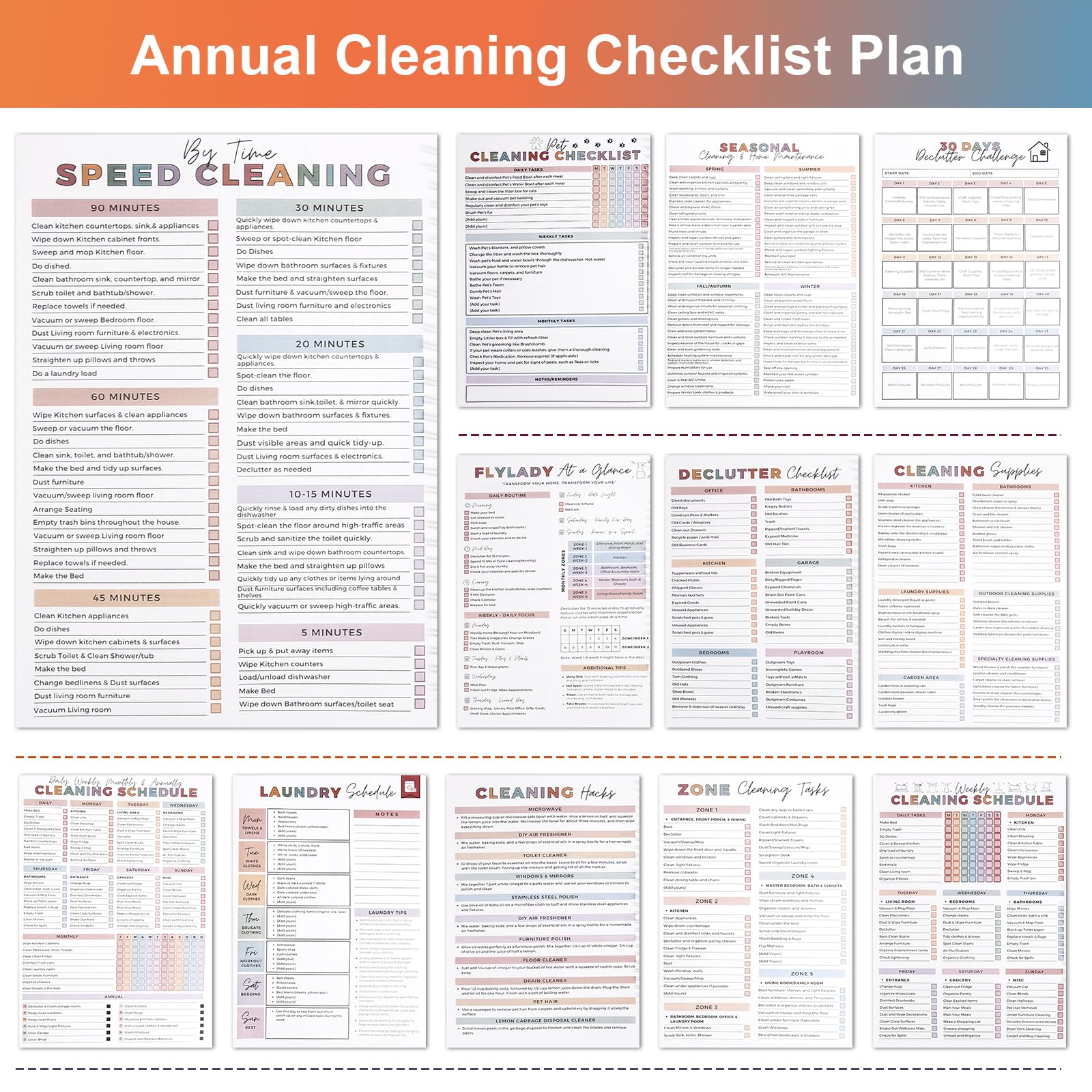 Adhd Cleaning Planner for Adults and Teens Adhd Cleaning and Organizing Planner Cleaning Schedule and Checklist Notebook List Daily Weekly Monthly for Home Chore Chart Adhd Daily Planner