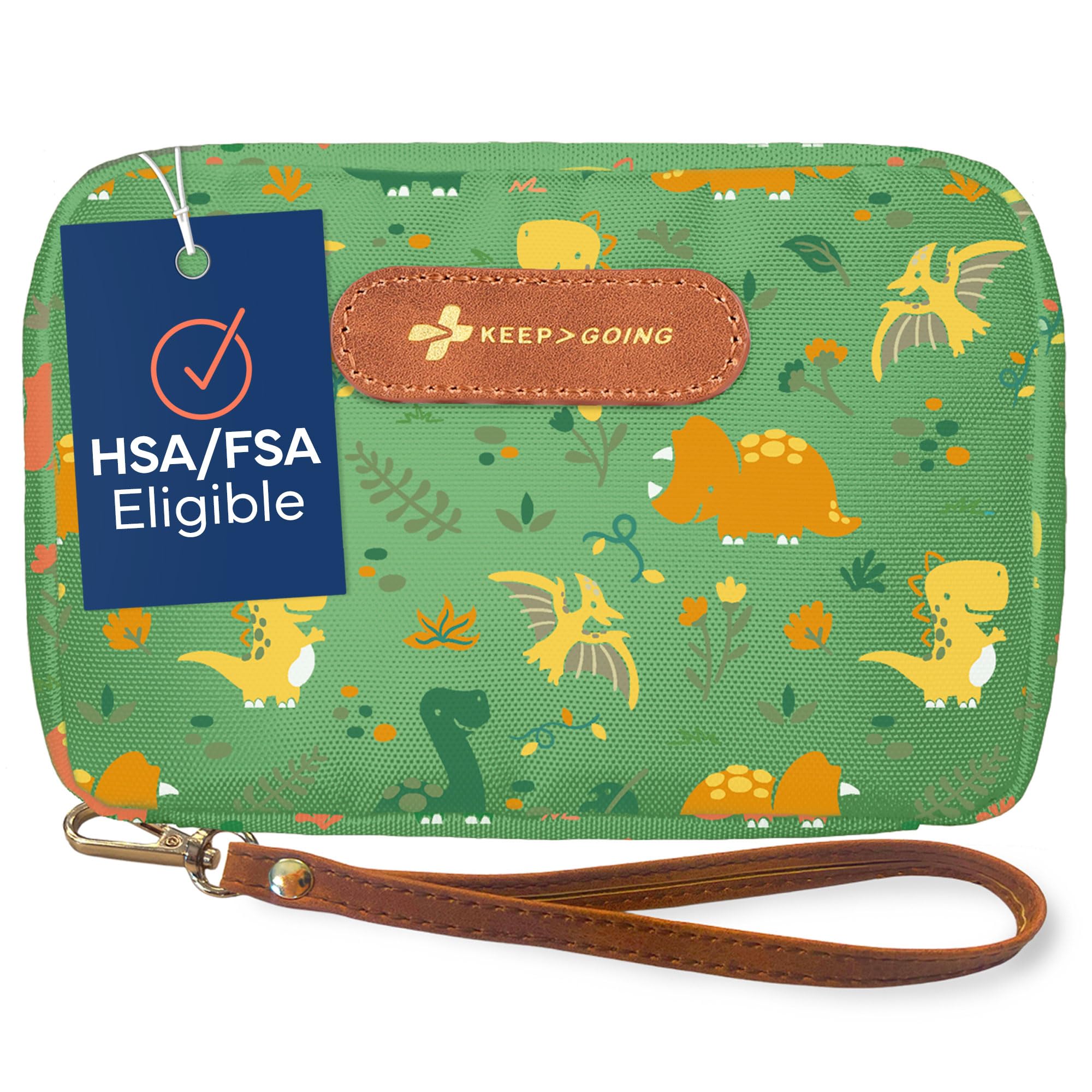 Keep Going Travel First Aid Kit for Kids – 130 Pc.for Purse, Diaper Bag, Backpack, & Suitcase, with Latex-Free Bandages – 7 x 5 x 2 in. Travel First Aid Kit TSA-Approved